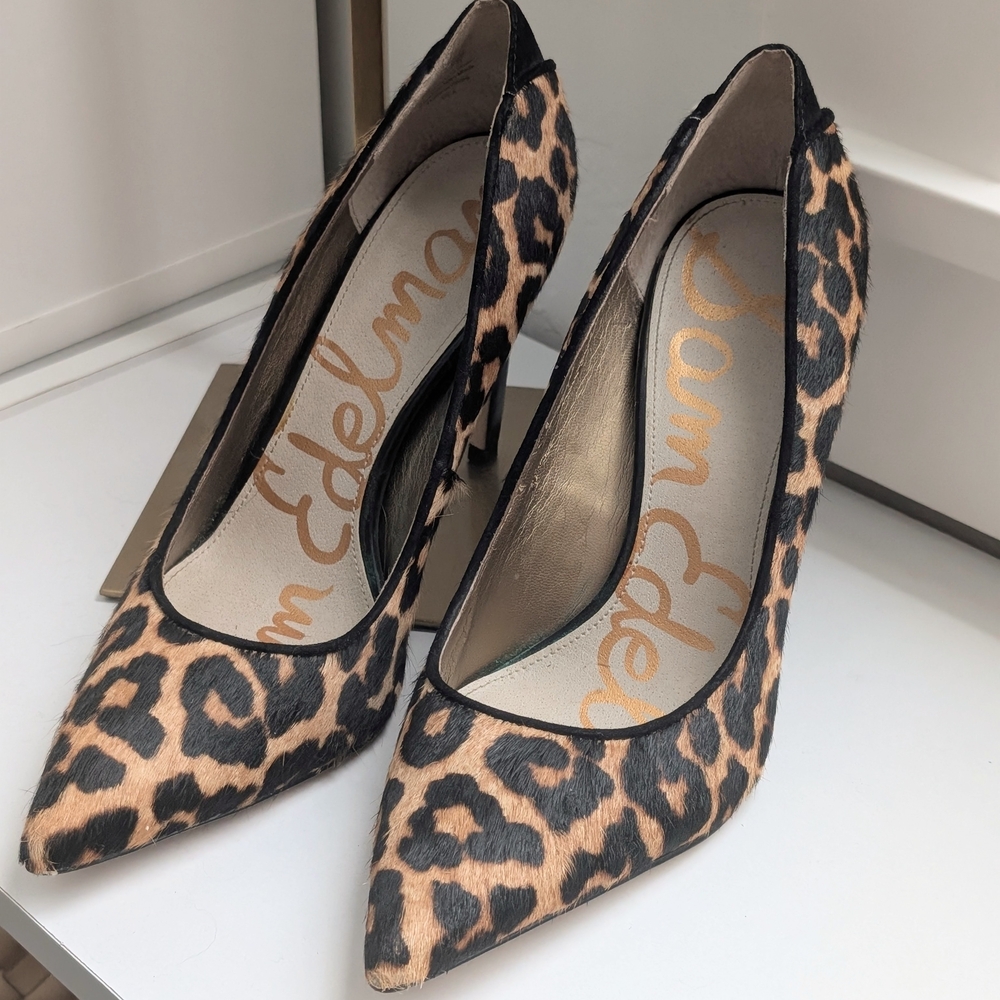Sam Edelman Dea Leopard Print Women's Heels 7